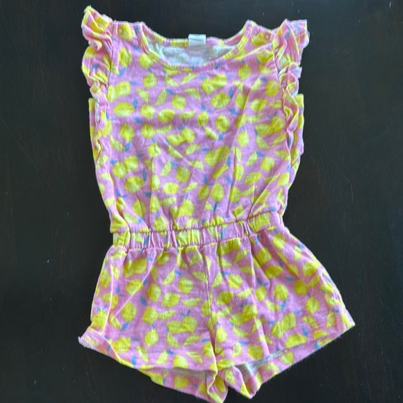 GAP Pink and Yellow Ruffle Jumpsuit - Picture 1 of 2